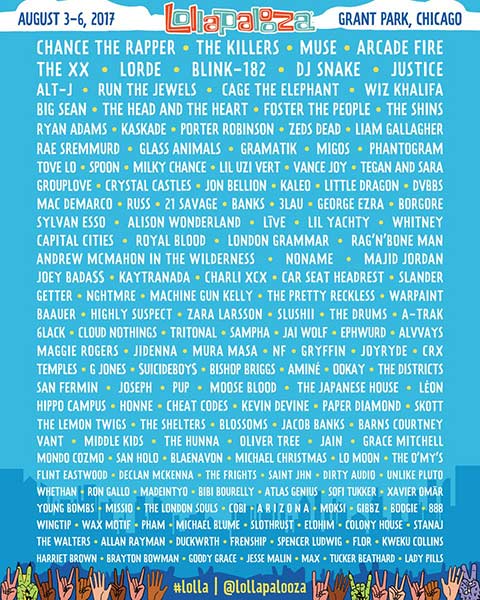 Lollapalooza 2017 poster